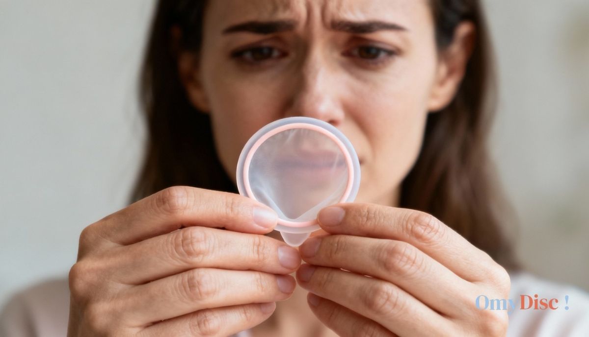 Disque menstruel bloqué