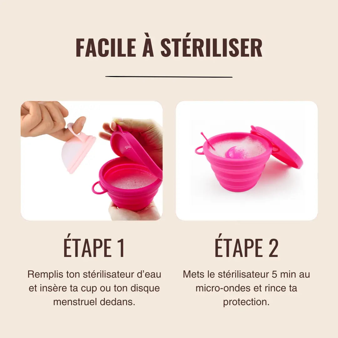 Esterilizador para disco / copa menstrual