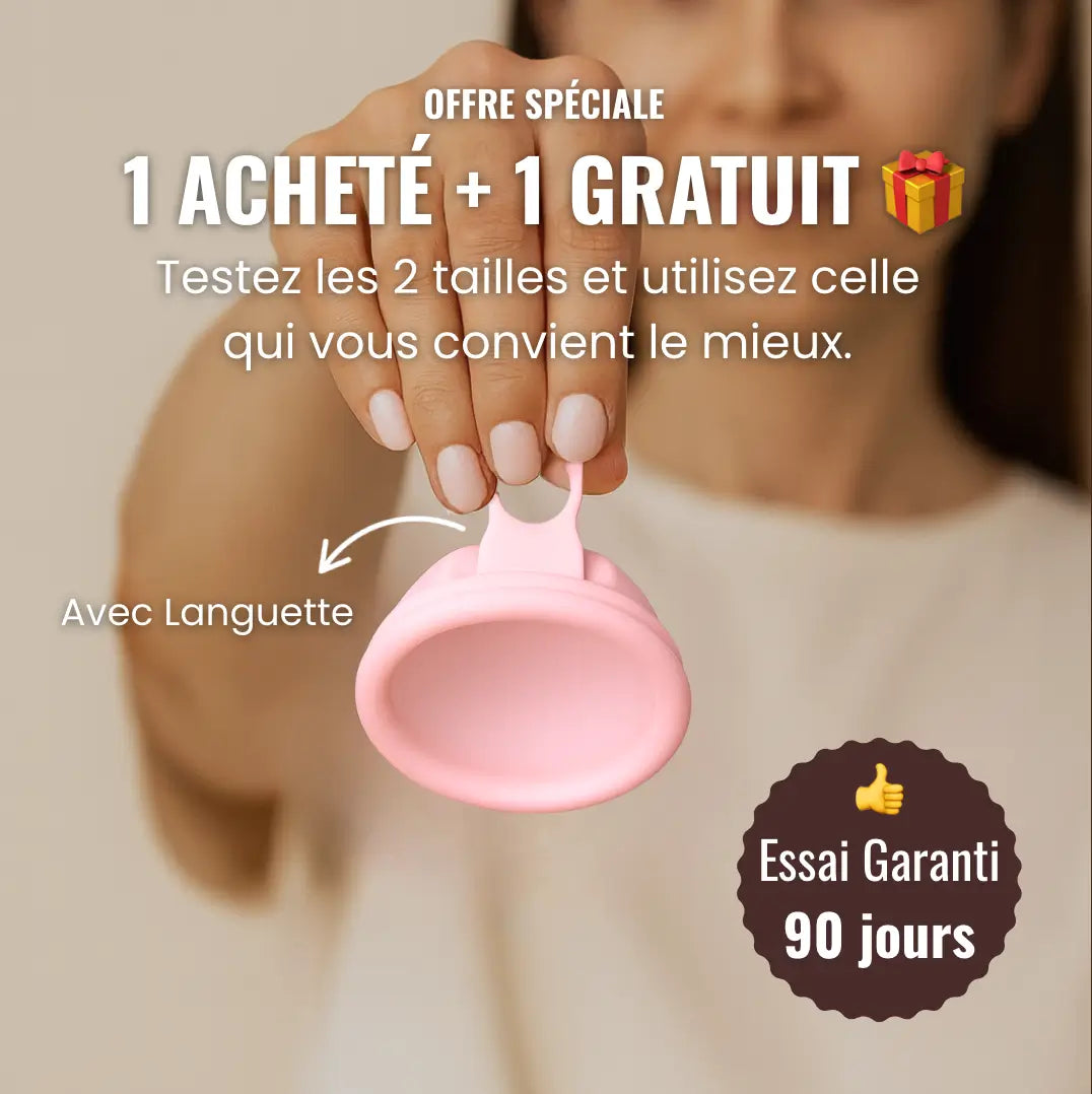 Disco menstrual con lengüeta – 2X1