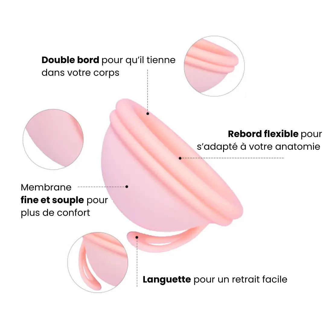 Disco menstrual con lengüeta – 2X1